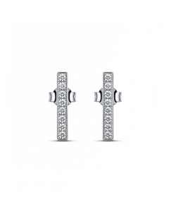 Crystal Bar Stud Earrings