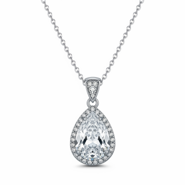Sparkling Teardrop Crystal Necklace