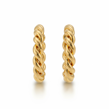 Twisted Rope Hoop Earrings