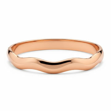 Wavy Edge Polished Bangle